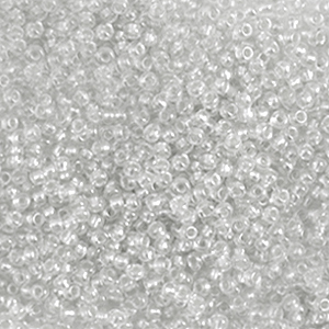 Preciosa rocailles 2,3mm 10/0 pearl pastel Grey crystal, 5 gram